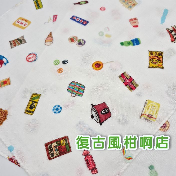 童趣印花純棉口水巾/手帕