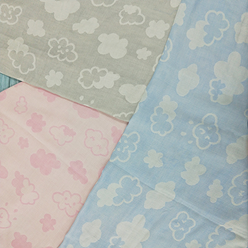 三層提花紗布-雲朵